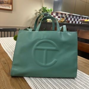 Telfar Medium Tote Bag in Sage Green